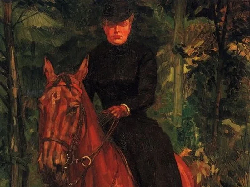 1882-Erna Raabe - Erna von Holzhausen a cavallo